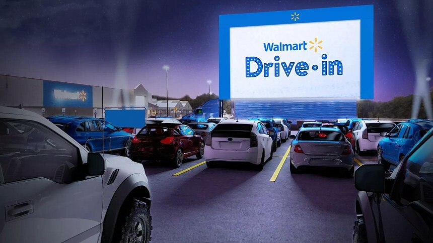 Tela quente: Walmart converte seus estacionamentos em cinemas drive-in