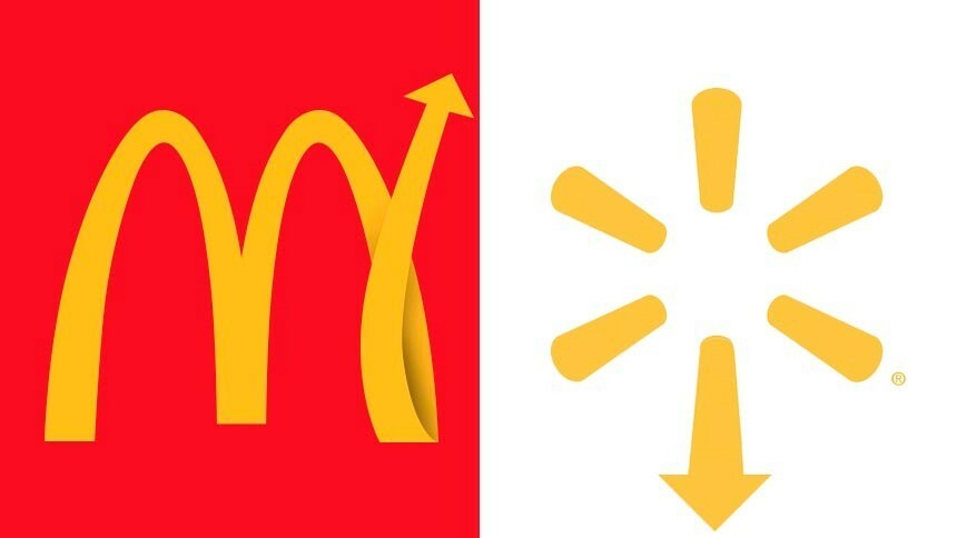 Os sinais invertidos de McDonald’s e Walmart