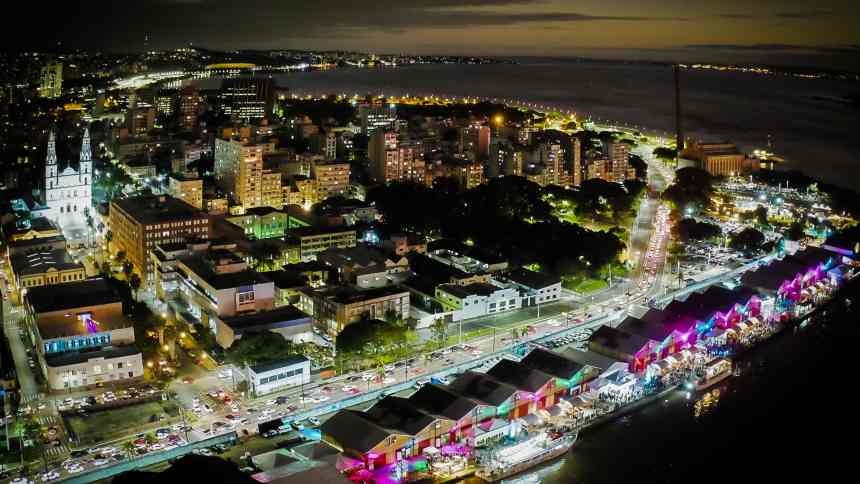 O Cais Mauá, em Porto Alegre, onde acontece o South Summit Brasil