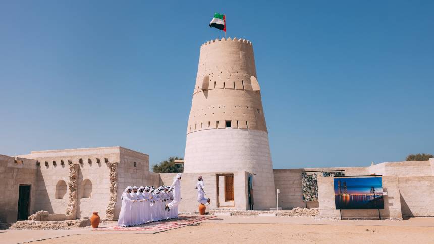 O forte de Al Jazeera Al Hamra, patrimônio da Unesco