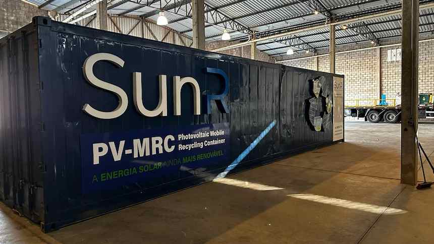SunR reciclagem painel solar