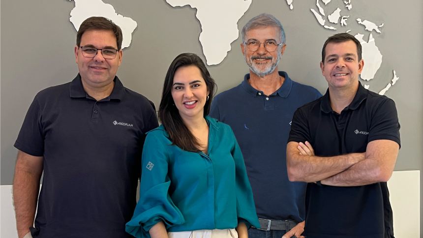 Da esq. à dir.: Leandro Lopes, Luana Bonfim, Hugo Matheson e Felipe Andrade, sócios da Argoplan