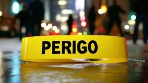 perigo faixa amarela
