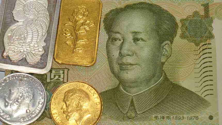 china ouro prata
